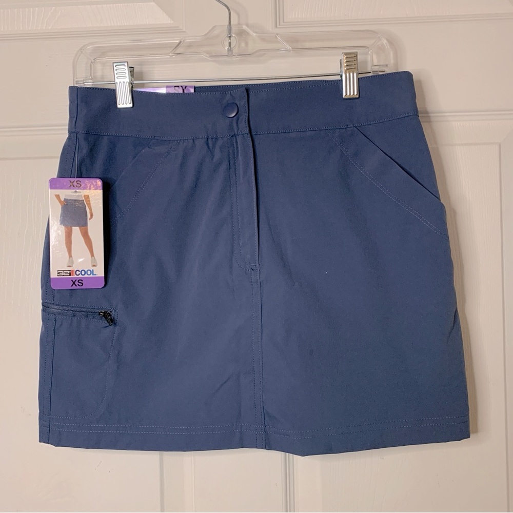 32 Degrees COOL short mini-skort Vintage Indigo blue XS